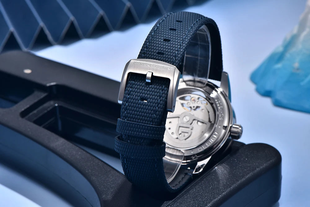 PAGANI DESIGN – Ceas mecanic de lux pentru bărbați, 41 mm, sticlă de safir, curea din piele, rezistent la apă, stil pilot, cu turbilion și fază lunară