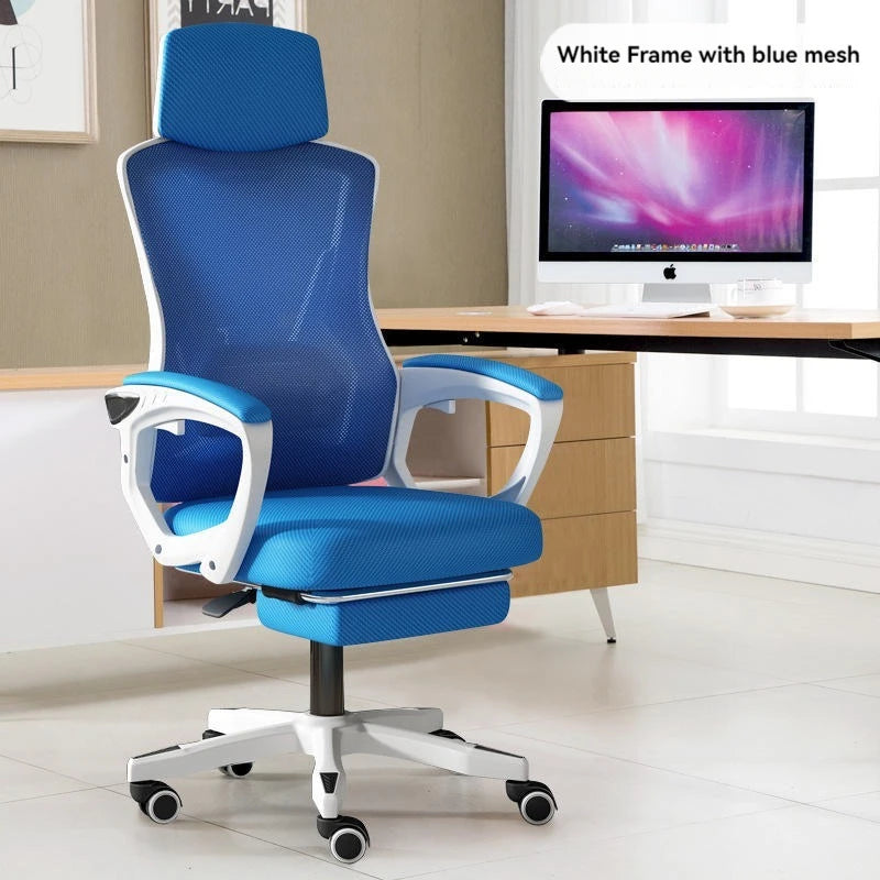 High Density Sponge Mesh Office  New Design Home Office Furniture Comfortable  Chair with Footrest