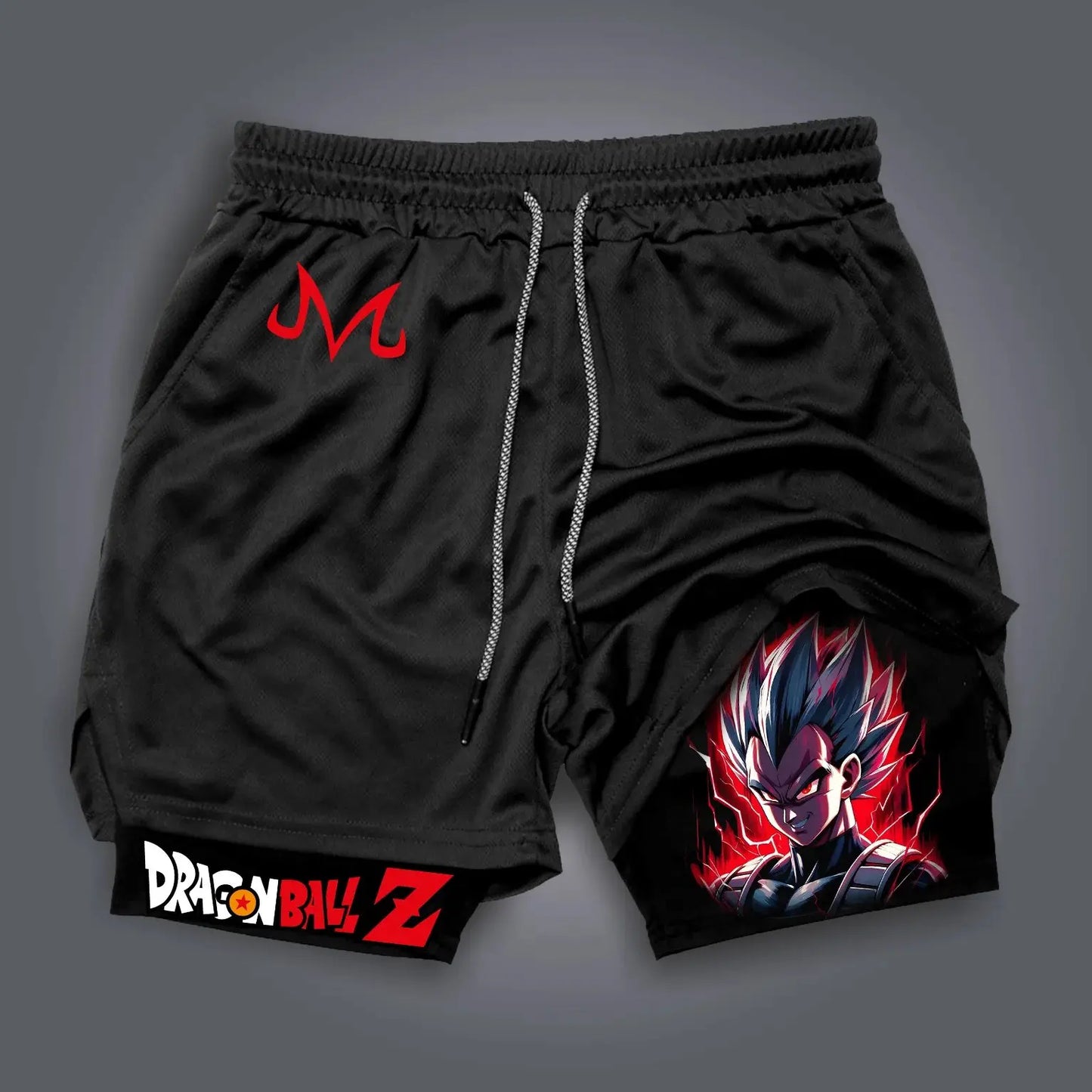 2026 Dragon Ball Anime Men's Shorts Sportswear Quick Dry Gym Pants Double-layer 2 in 1 Shorts Y2k Summer Breathable Streetwear