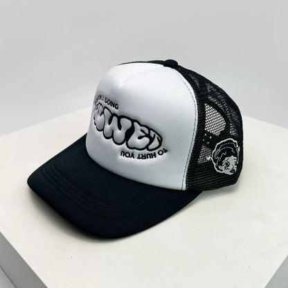 Gorras de béisbol unisex con bloques de color, letras estampadas y bordadas, estilo hip hop, de malla transpirable, con visera para el sol, gorras de camionero urbanas y versátiles
