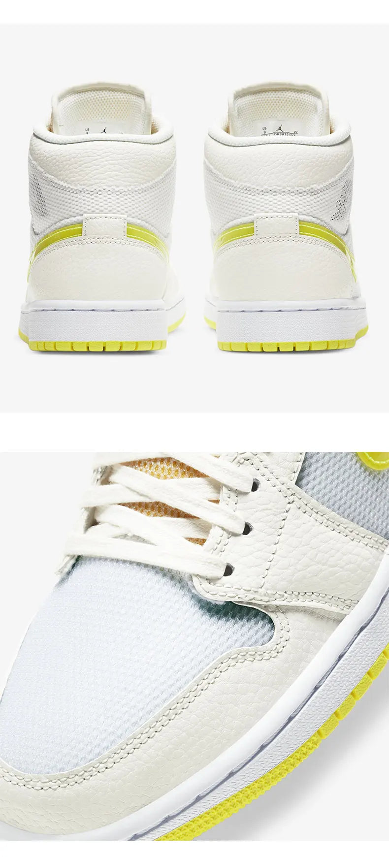 Aito Nike Air Jordan 1 Mid AJ1 Lakers -koripallokengät, puolikorkeat, DB2822-107