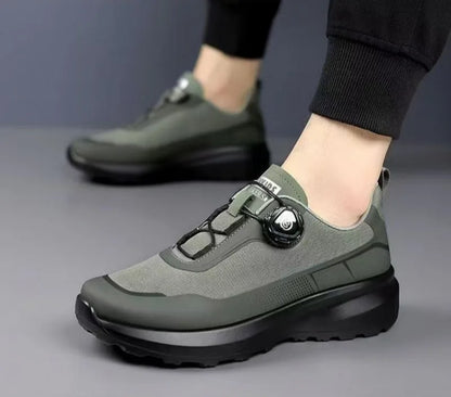 Originální nové pánské tenisky s otočným knoflíkem, platformové ležérní boty na chůzi, outdoorové odolné běžecké sportovní boty Plus