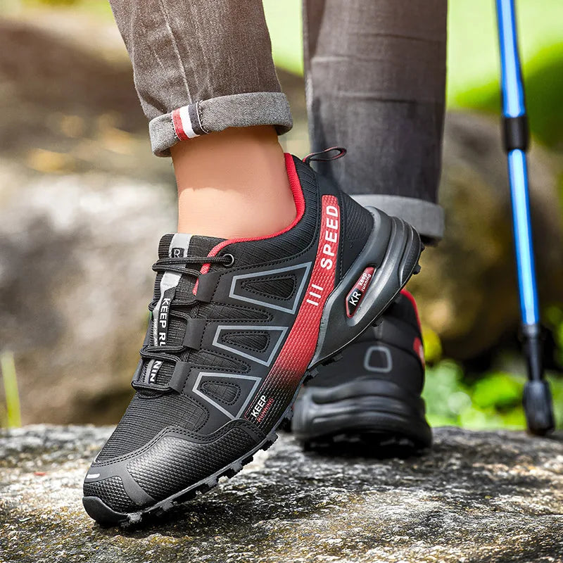 Sapatos de Ciclismo Sem Fecho para Homem, Sapatos de Caminhada Antiderrapantes para Montanha e Todo-o-Terreno, Sapatos Desportivos Respiráveis, Sapatos de Ciclismo de Estrada