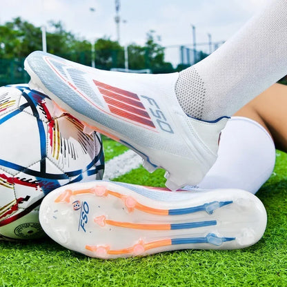 Nouvelles chaussures de football pour hommes, crampons longs antidérapants pour adultes, chaussures de sport pour garçons, crampons d'entraînement en plein air, respirantes et confortables