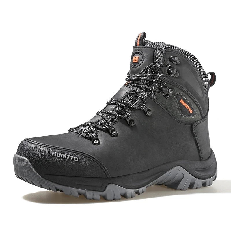 Zapatos de senderismo HUMTTO, botas de caza impermeables para hombre, botas tácticas de combate para desierto hasta el tobillo, botas de trekking para hombre y mujer, zapatillas cálidas de cuero