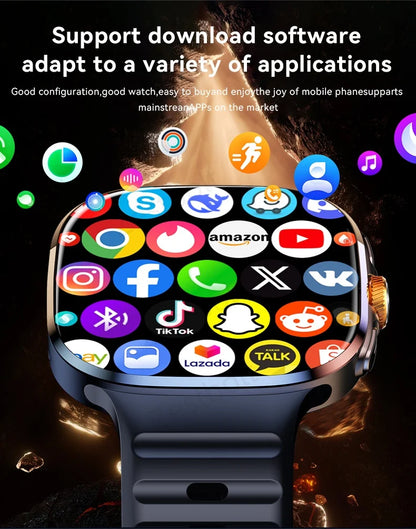 M99 Smartwatch 5G With 2.4inch Amoled Screen 900W Rotating Camera WIFI GPS Position Compass NFC Bluetooth Smart Watch Men Women