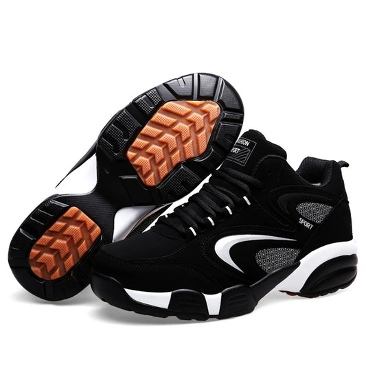Trendiga sneakers i färgblock för män i stora storlekar, bekväma, halkfria, snörningsbara och slitstarka fritidsskor för mäns utomhusaktiviteter