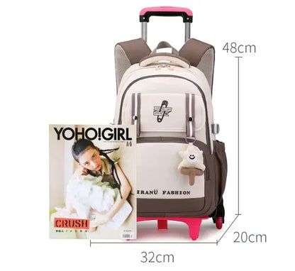 Fortnite Student Rolling Backpack Large Capacity Waterproof Lightweight Design Minimalist Laptop School Bag Casual Travel Bag