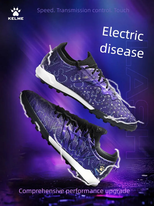 KELME Aikuisten jalkapallokengät Miesten Disease Electric 3.0 Short Spikes MG Professional Match -harjoituskengät, hengittävät