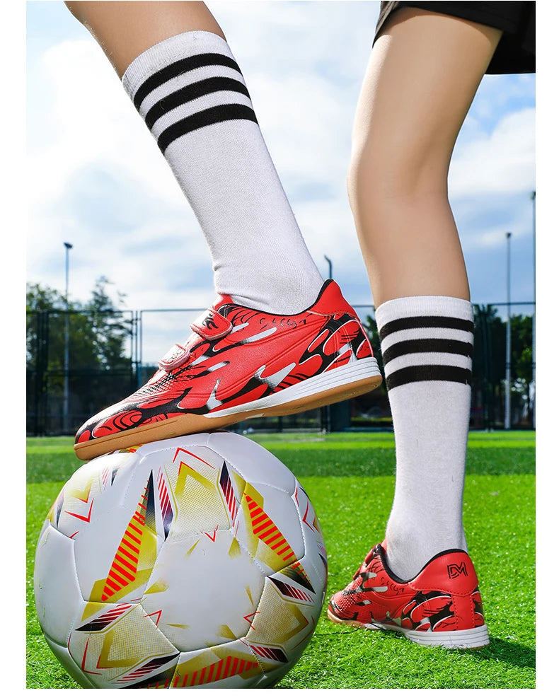 Scarpe da calcio per bambini, scarpini professionali da scuola, tacchetti per erba, allenamento sportivo, calzature outdoor e futsal per ragazzi, 28-38