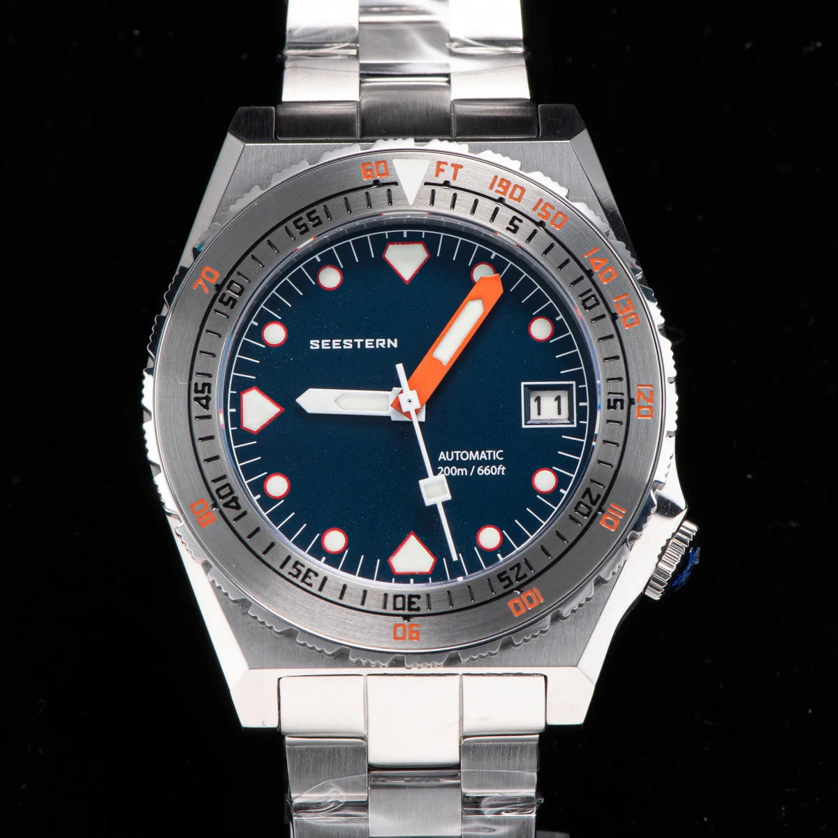SEESTERN SUB600T V3 Men's Watch Automatic Diving Sapphire Wristwatch NH35 Movement Ceramic Bezel Luminous Date Jubilee Waterproof