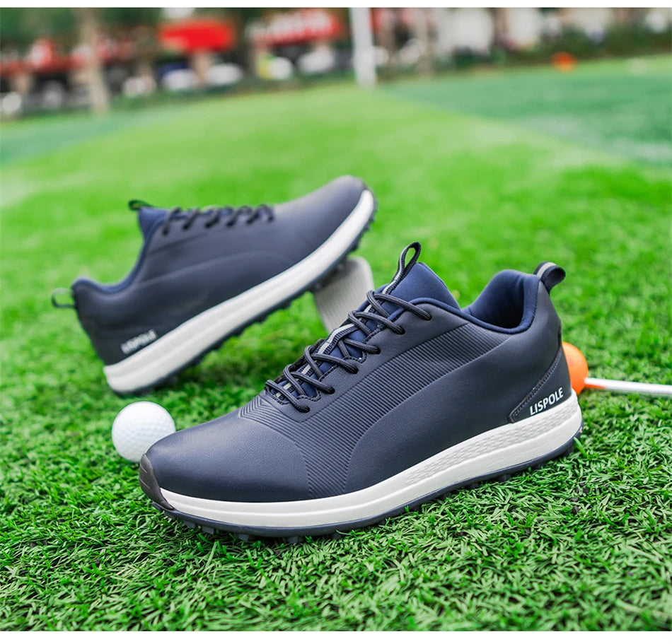 Hot Sale Leisure Golf Shoes Men's Waterproof Golf Spikes Sneakers Professional Non-Slip Golf Trainers Luxury Sports Shoes