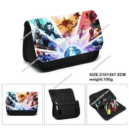 Fortnite Anime Character New Backpacks Cartoon Battle Royale Student 3-piece Set Book Bag Meal Box Pen Bag Anime Gifts