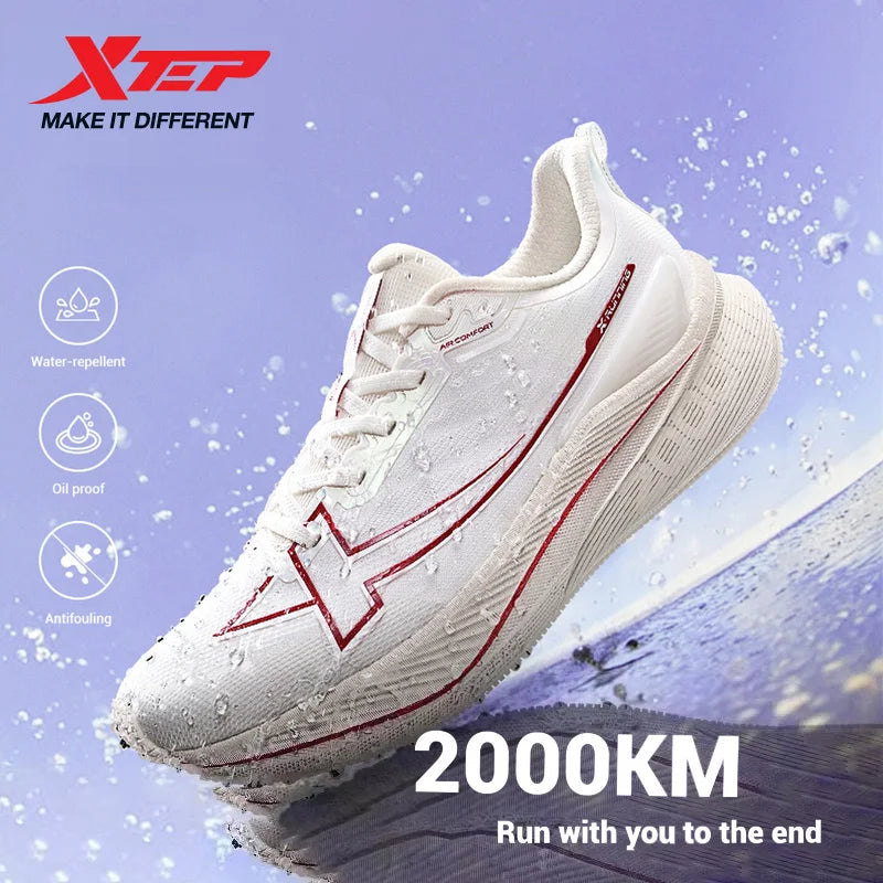 Xtep 2000km Men's Running Shoes 2025 Winter Waterproof Stronger Propulsive Force Cushion Shock Absorption Sneakers 875419110019