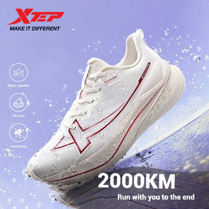 Xtep 2000km Men's Running Shoes 2025 Winter Waterproof Stronger Propulsive Force Cushion Shock Absorption Sneakers 875419110019