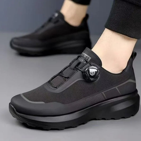 Originální nové pánské tenisky s otočným knoflíkem, platformové ležérní boty na chůzi, outdoorové odolné běžecké sportovní boty Plus