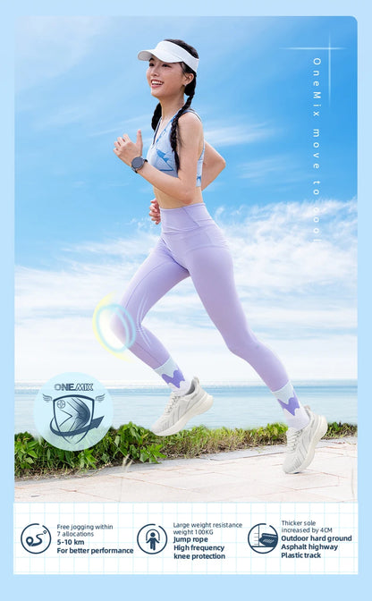 ONEMIX Nové běžecké boty s vrchním polstrováním pro muže – sportovní tréninkové boty pro outdoorové aktivity – protiskluzové a odolné tenisky pro muže