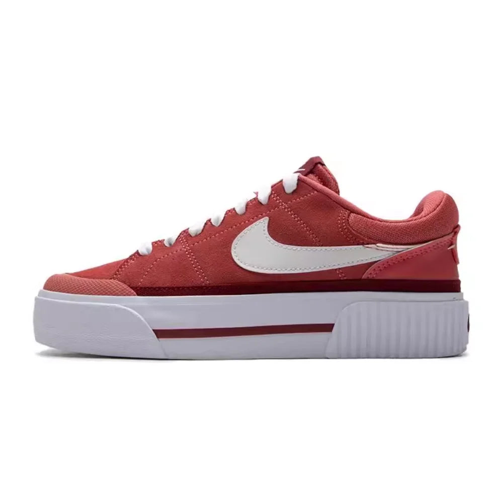 Nike Court Legacy Lit -nahkaiset, mukavat, liukumattomat, pehmustetut ja kestävät matalavartiset tenniskengät FD0355-133