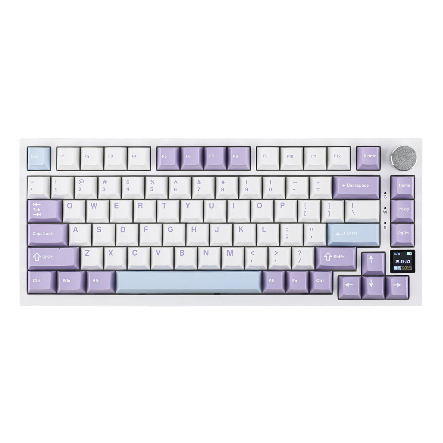 Ajazz AK820 Pro 75% Gasket-mounted Bluetooth 5.1/2.4G Wireless/Wired Mechanical Keyboard with TFT Screen for Mac/Win