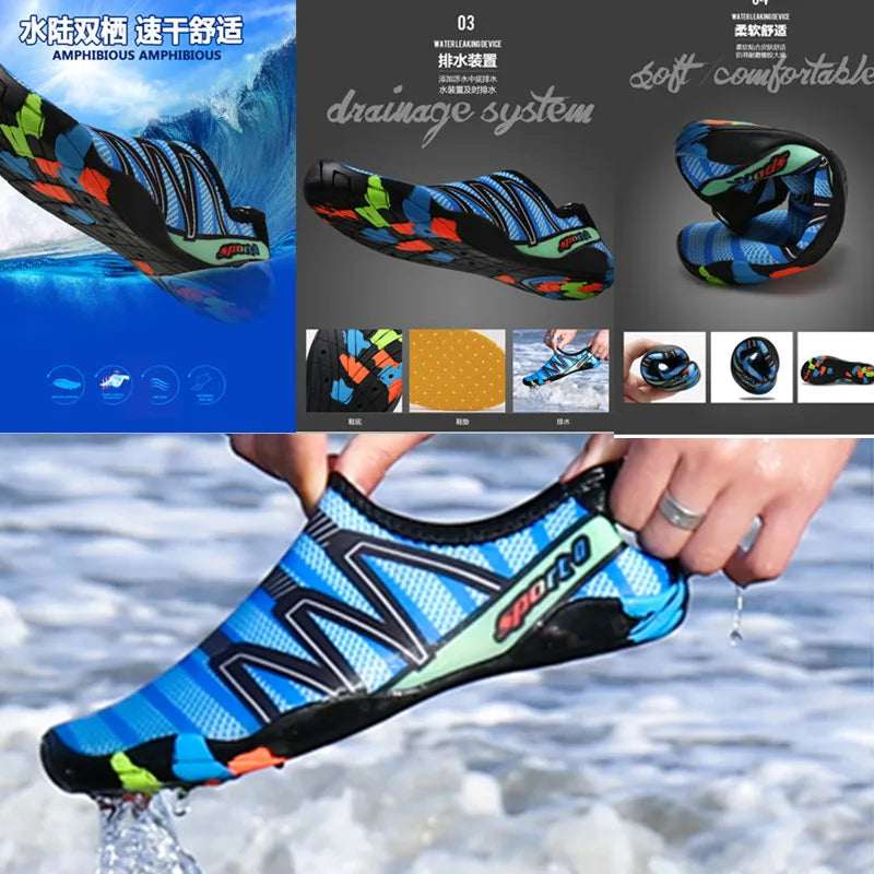 2023Yoga Sports Water Sneakers Unisex Swimming Aqua Seaside Barefoot Slippers Surf Upstream Light Quick-Drying Beach Water Shoes