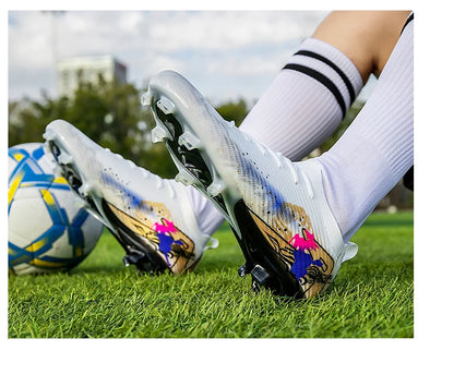 Nuovi scarpini da calcio da uomo, tacchetti FG antiscivolo per allenamento, scarpe da calcio con tacchetti lunghi, da partita, ultraleggeri, per outdoor, dropshipping