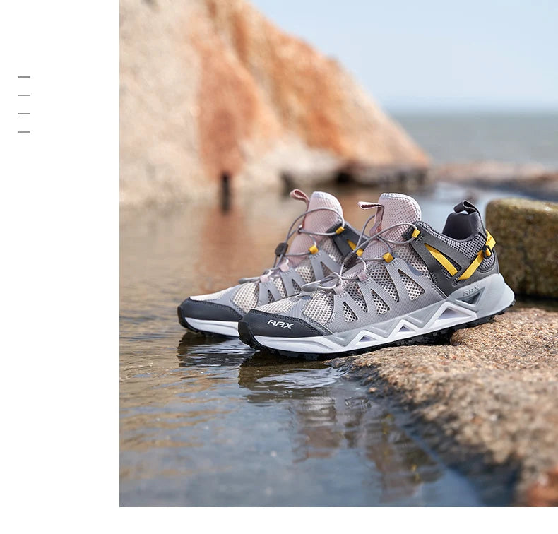 RAX New Men’s and Women’s Summer Hiking Shoes Breathable Upstream Shoes Trekking Aqua Shoes Outdoor Fishing Camping Sneakers for Men