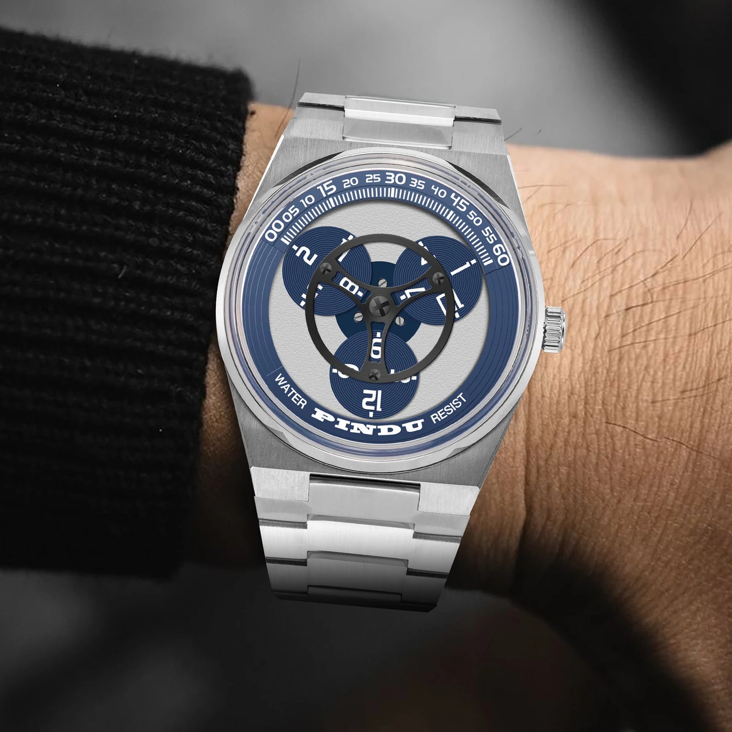 PINDU Design New Stainless Steel Mechanical Watch Men TOP-Luxury Sapphire Mirror Miyota 8215 Movement Waterproof Automatic Watch