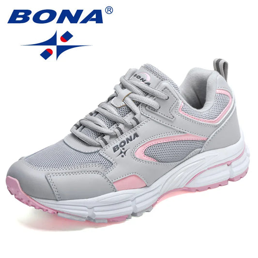BONA New Designers löparskor, andningsbara utomhussportskor för kvinnor, lätta sneakers, bekväma sportskor för damer