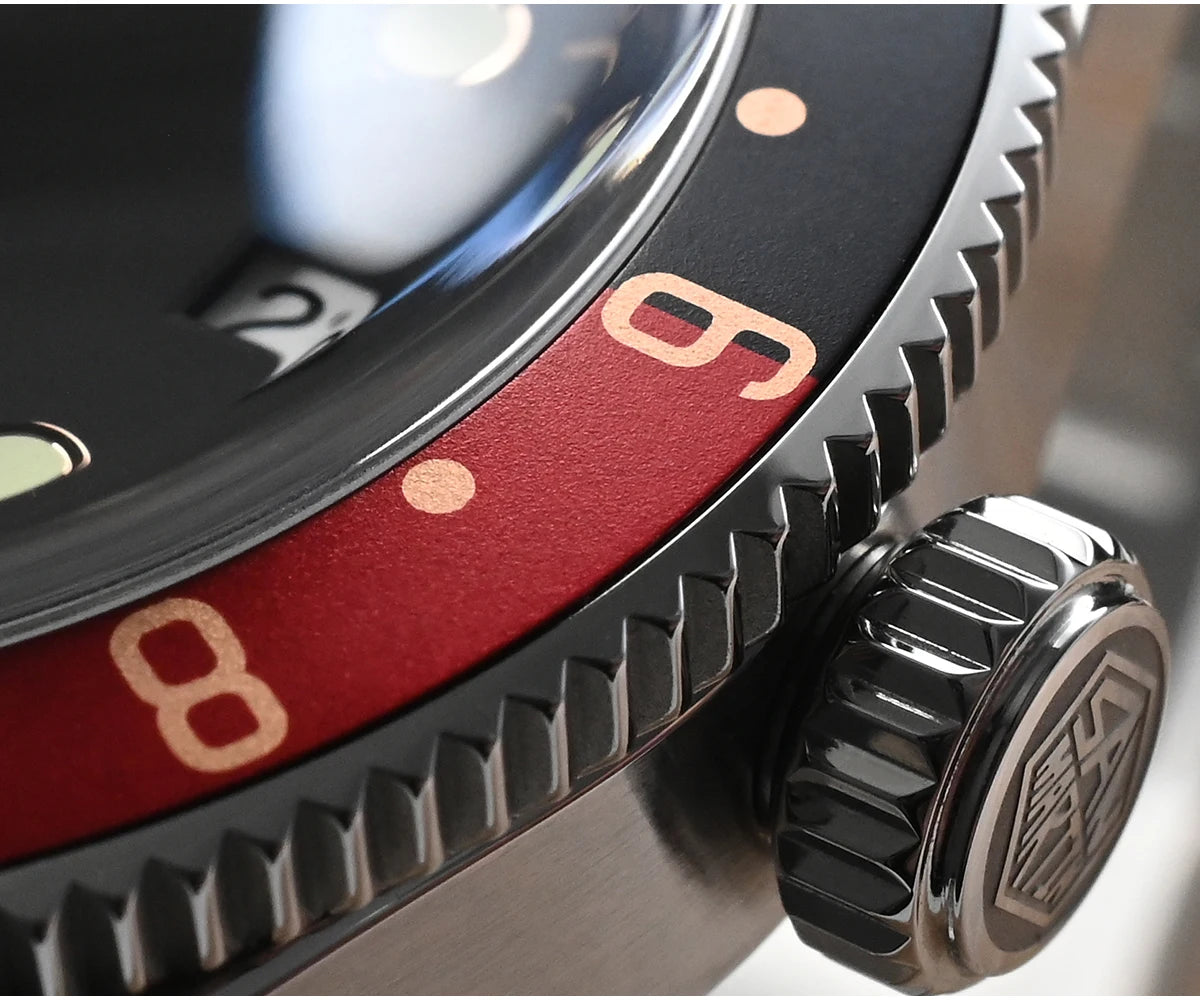 San Martin 39mm NH34 GMT Men's Luxury Watch Bidirectional Aluminum Bezel Automatic Mechanical Sapphire 100M Waterproof SN0109