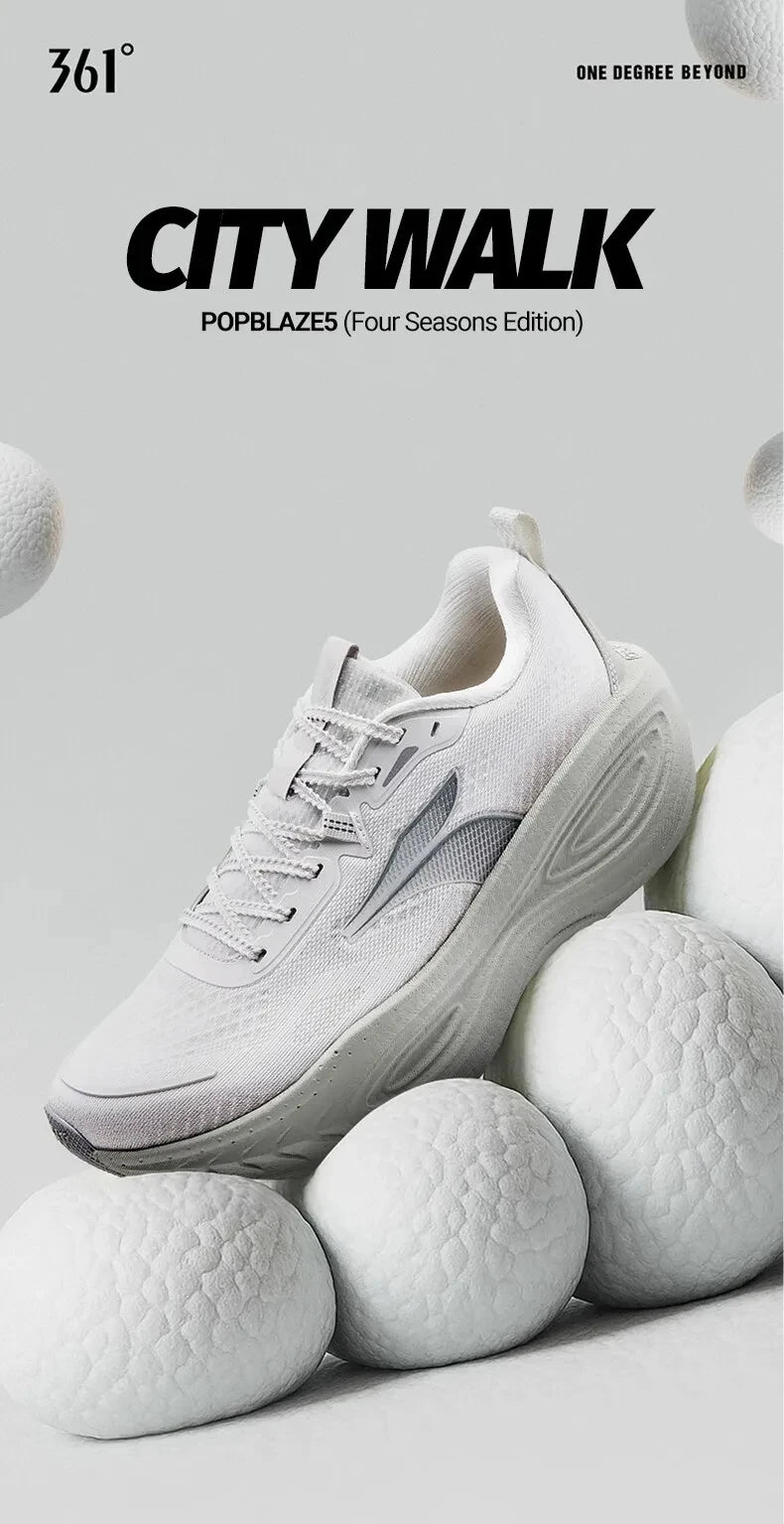 Sapatilhas de Running para Homem 361 Degrees PopBlaze 5 — Novo Amortecimento, Sola Grossa, Respiráveis, Antiderrapantes, para Jogging ao Ar Livre — Sneakers Masculinos 672532212