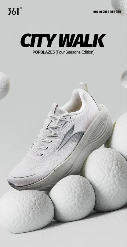 Sapatilhas de Running para Homem 361 Degrees PopBlaze 5 — Novo Amortecimento, Sola Grossa, Respiráveis, Antiderrapantes, para Jogging ao Ar Livre — Sneakers Masculinos 672532212