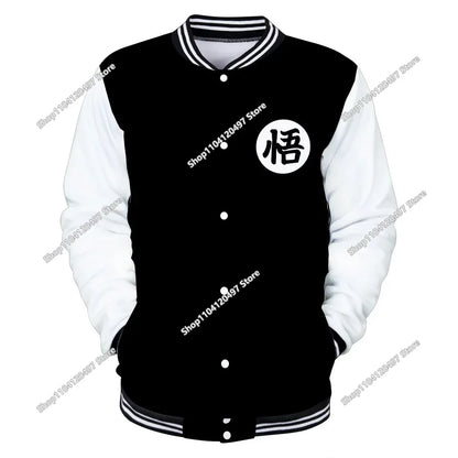 Uniforme da baseball streetwear Dragon Ball per uomo e donna, costume Son Goku per adulti, giacca primaverile e autunnale, cardigan, felpa, idea regalo