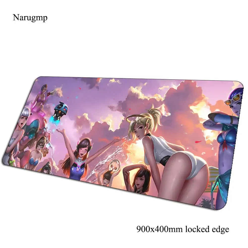 Overwatch pelės kilimėlis gimtadieniui, kompiuterio kilimėlis 900x400x3mm, didelis žaidimų pelės kilimėlis, dovana, kilimėlis pelei ir klaviatūrai, PC žaidėjo stalui