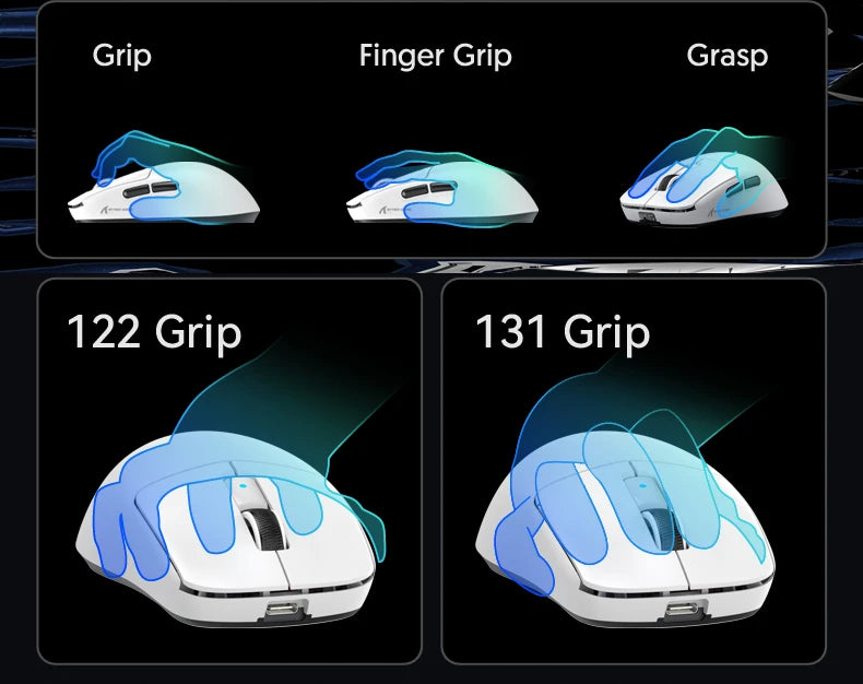 ATTACK SHARK R6 PAW3950MAX Wireless Gaming Mouse, 8Khz Polling, Ultralight 39g, Nordic 52840 MCU,  Omron Optical Microswitches