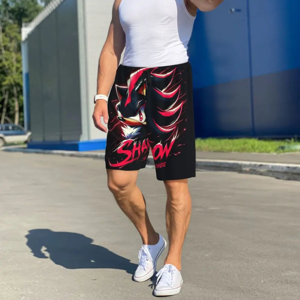 Pantalones cortos de pijama personalizados de Sonic the Hedgehog para hombre, para dormir y estar por casa
