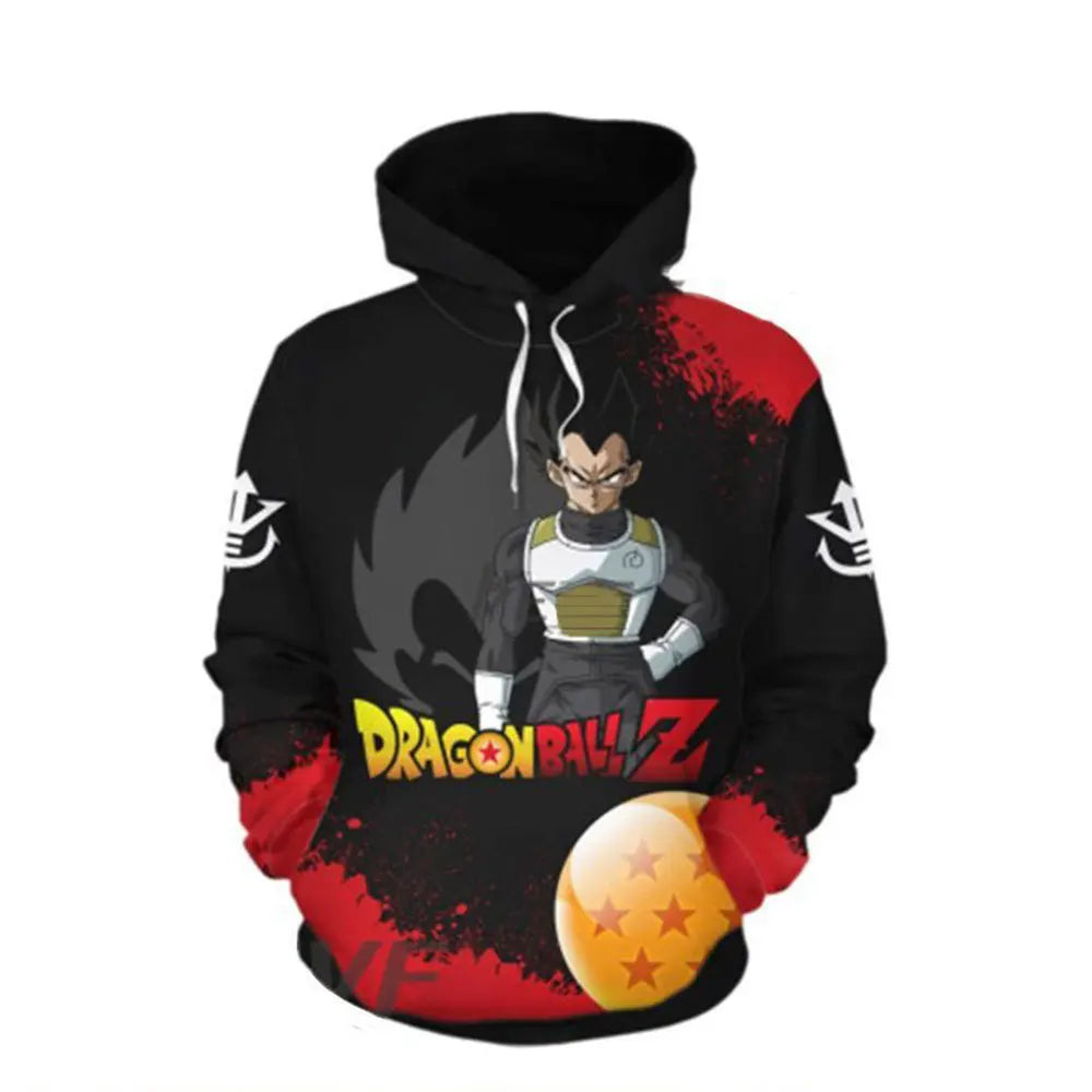 Sudadera con capucha de Dragon Ball para niños y niñas, nuevo estilo de otoño e invierno: sudadera creativa, holgada y versátil con capucha