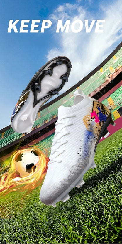 Nuovi scarpini da calcio da uomo, tacchetti FG antiscivolo per allenamento, scarpe da calcio con tacchetti lunghi, da partita, ultraleggeri, per outdoor, dropshipping