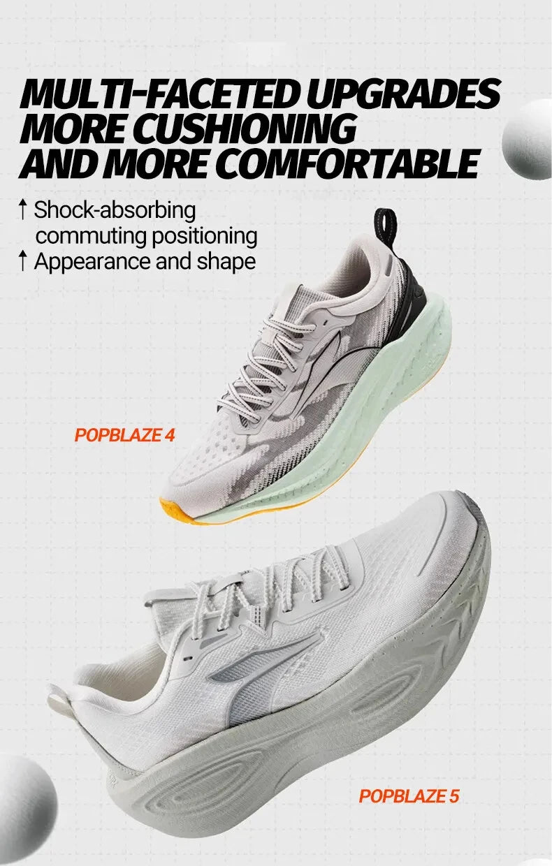 Sapatilhas de Running para Homem 361 Degrees PopBlaze 5 — Novo Amortecimento, Sola Grossa, Respiráveis, Antiderrapantes, para Jogging ao Ar Livre — Sneakers Masculinos 672532212