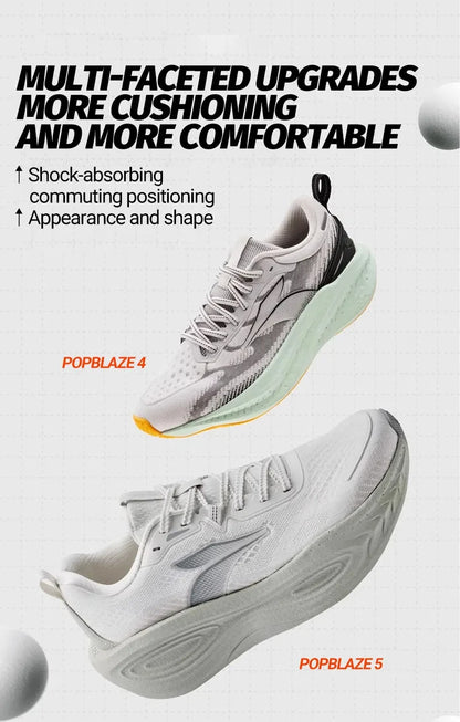 Sapatilhas de Running para Homem 361 Degrees PopBlaze 5 — Novo Amortecimento, Sola Grossa, Respiráveis, Antiderrapantes, para Jogging ao Ar Livre — Sneakers Masculinos 672532212