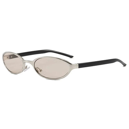 Retro Oval Design Sunglasses Women 2026 New Y2K Small Metal Frame UV400 Protection Vintage Punk Sun Glasses Fashion Eyewear
