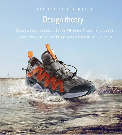 RAX New Men’s and Women’s Summer Hiking Shoes Breathable Upstream Shoes Trekking Aqua Shoes Outdoor Fishing Camping Sneakers for Men