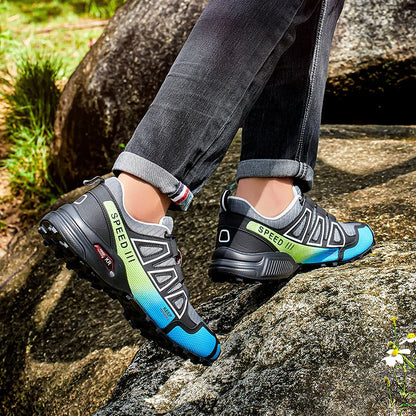 Sapatos de Ciclismo Sem Fecho para Homem, Sapatos de Caminhada Antiderrapantes para Montanha e Todo-o-Terreno, Sapatos Desportivos Respiráveis, Sapatos de Ciclismo de Estrada