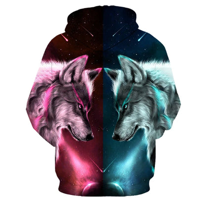 Animal Wolf 3D Printed Hooded Sweatshirts Men Women Fashion Casual Oversized Pullover Hip Hop Harajuku Streetwear Hoodies