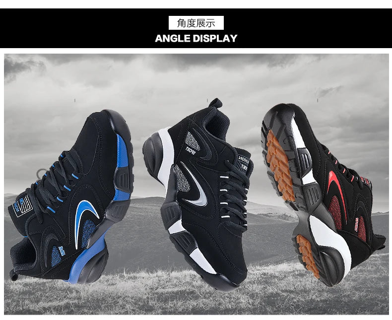 Men's Snow Boots Winter Warm Couple Casual Sneakers Fashion Leather Outdoor Sport Running Tennis Men Non-Slip Big Size 48 Trainer