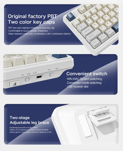 X98 Attack Shark Gaming Keyboard Wireless with Numeric Keypad, 102 Keys Hot-Swap RGB PBT Keycaps, 4000mAh Battery, Support PC/Laptop