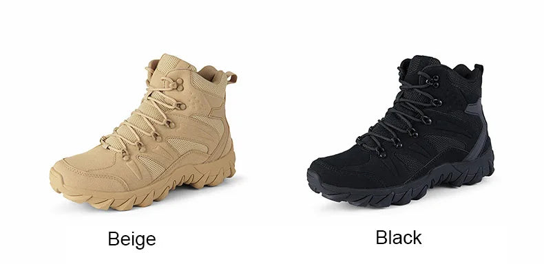 Upgraded Tactical Combat Training Boots Male Outdoors Camping Anti-wear Rapid Response Hiking Shoes Fishing Hunting Sneakers Men
