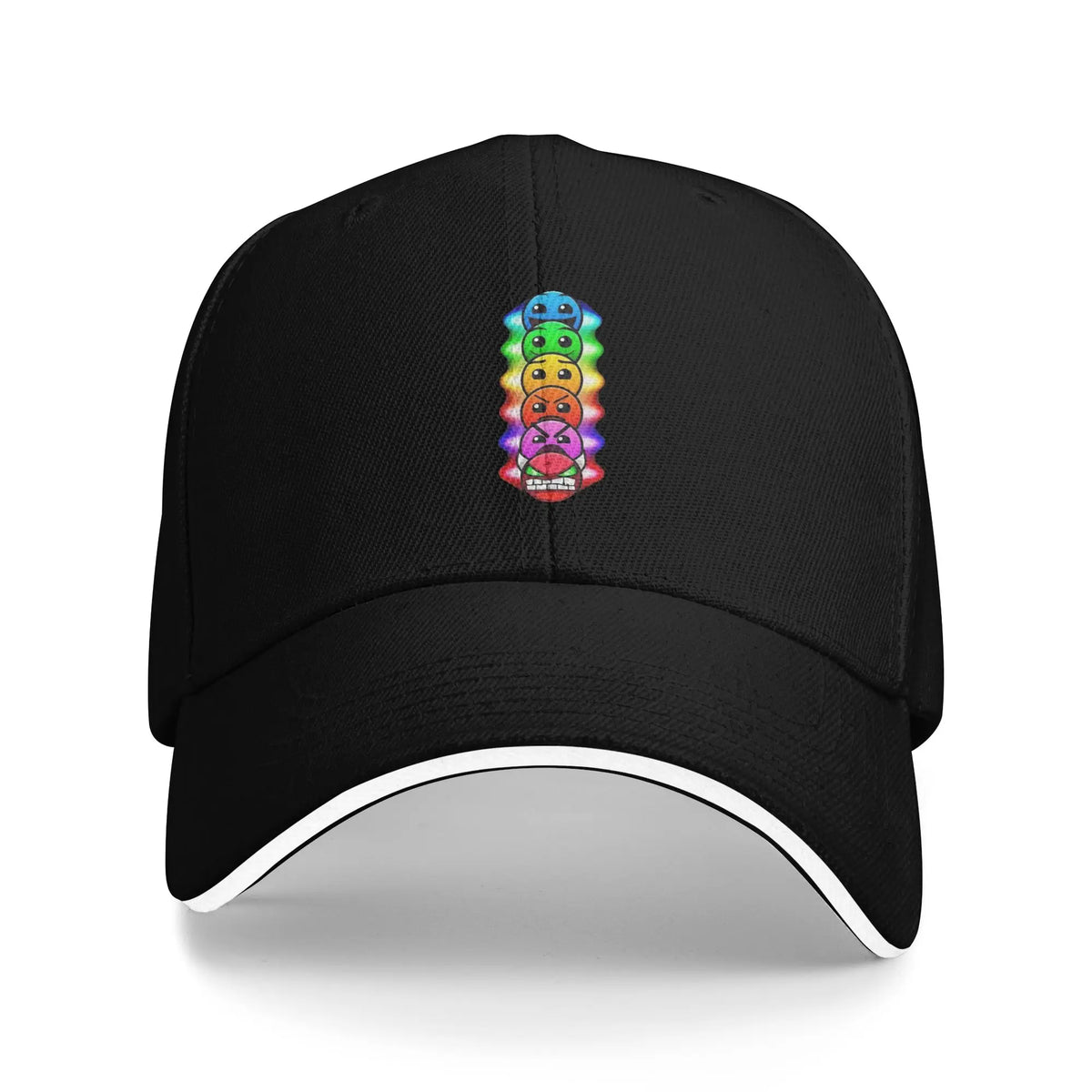 Geometry Game Dash Baseball Cap Casual Unblocked Level Sandwich Hat za moške in ženske, dihalna pokrivala za različne aktivnosti