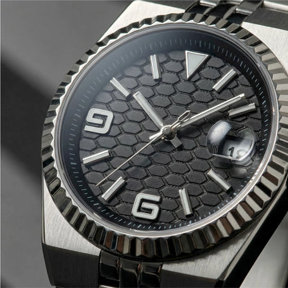Custom Pilot Watch NH35 Automaattinen mekaaninen miesten kello Safiirikide Valaiseva 100 m vedenkestävä tyynymuotoinen kotelo Sukelluskello