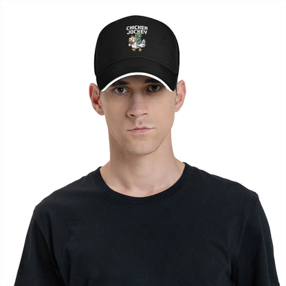 Chicken Jockey Zombie Pixel Art Zombie 2025 Movie Baseball Caps for Men Women Trucker Hat  Outdoor Workouts Adjustable Sun Hats