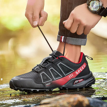 Sapatos de Ciclismo Sem Fecho para Homem, Sapatos de Caminhada Antiderrapantes para Montanha e Todo-o-Terreno, Sapatos Desportivos Respiráveis, Sapatos de Ciclismo de Estrada